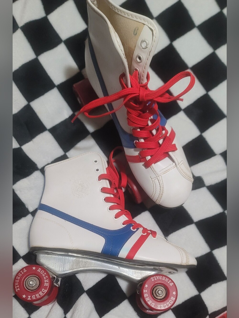 Vintage 80s Roller Derby Red,White,& Blue Roller Skates Women's Size 6 - 6.5
